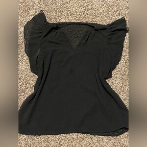 H&M Black Textured Blouse